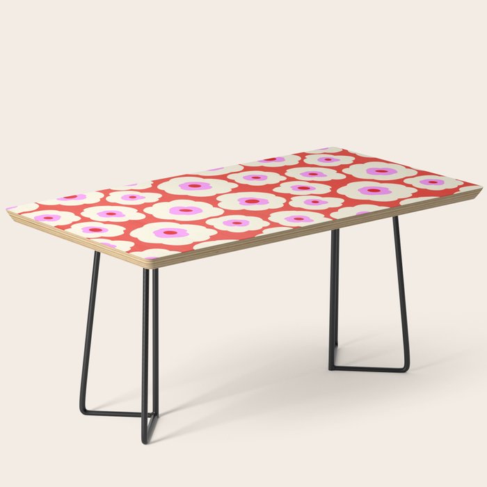 Pink, Red and White Flower Coffee Table Gallery Image 1