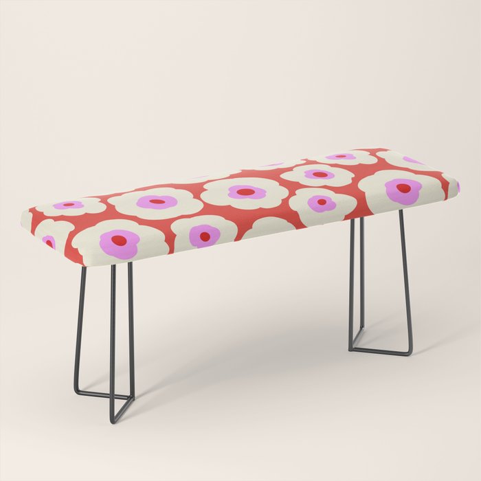 Pink, Red and White Flower Bench Gallery Image 1