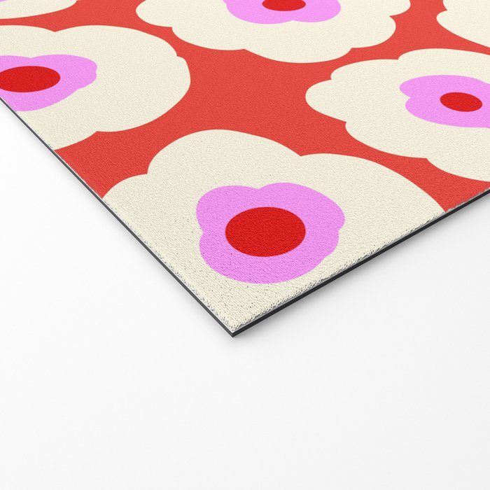 Pink, Red and White Flower Welcome Mat Gallery Image 2