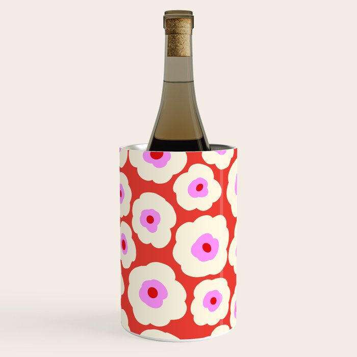 Pink, Red and White Flower Wine Chiller Gallery Image 2