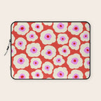 Pink, Red and White Flower Laptop Sleeve Gallery Image 1
