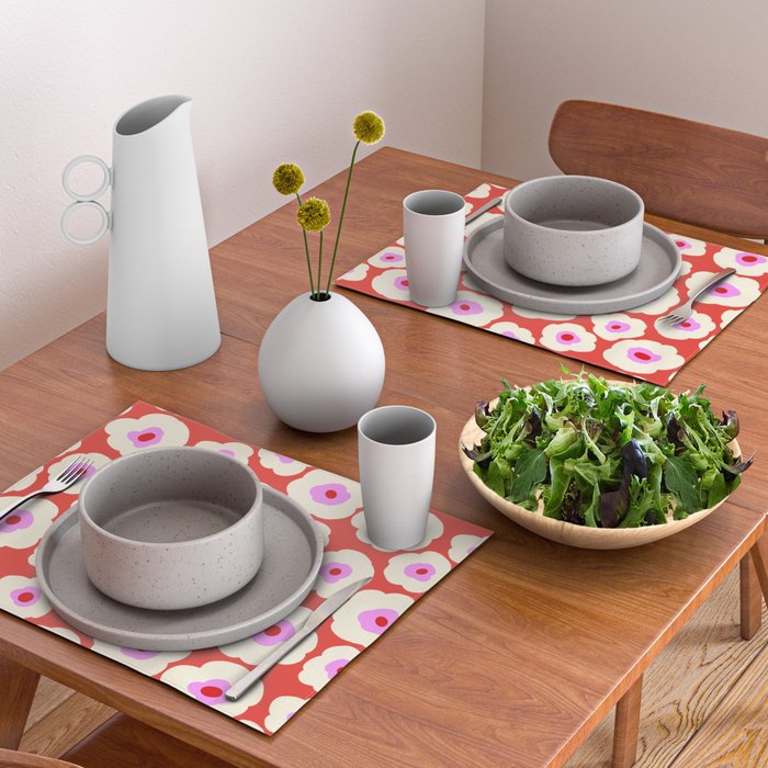 Pink, Red and White Flower Placemat Gallery Image 2