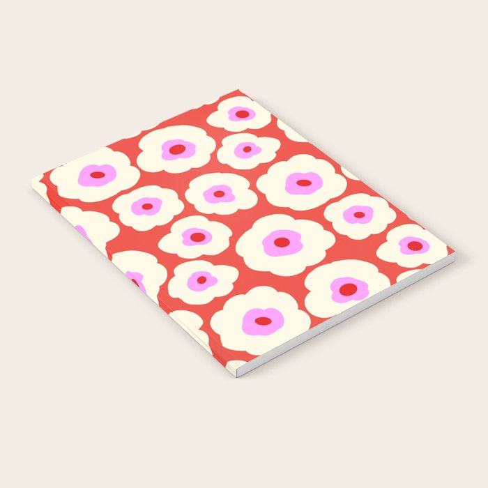 Pink, Red and White Flower Notebook Gallery Image 1
