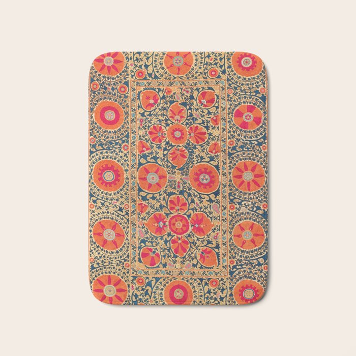 Kermina Suzani Uzbekistan Print Bath Mat Gallery Image 1