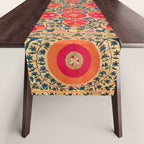 Kermina Suzani Uzbekistan Print Table Runner Gallery Image 1