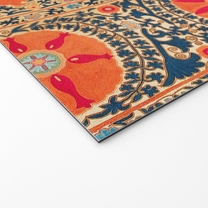 Kermina Suzani Uzbekistan Print Welcome Mat Gallery Image 2