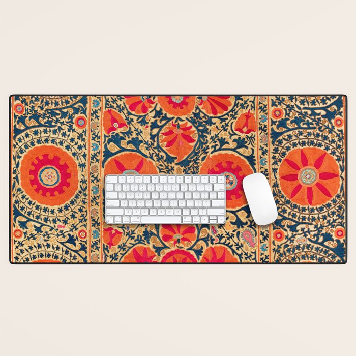 Kermina Suzani Uzbekistan Print Desk Mat Gallery Image 1