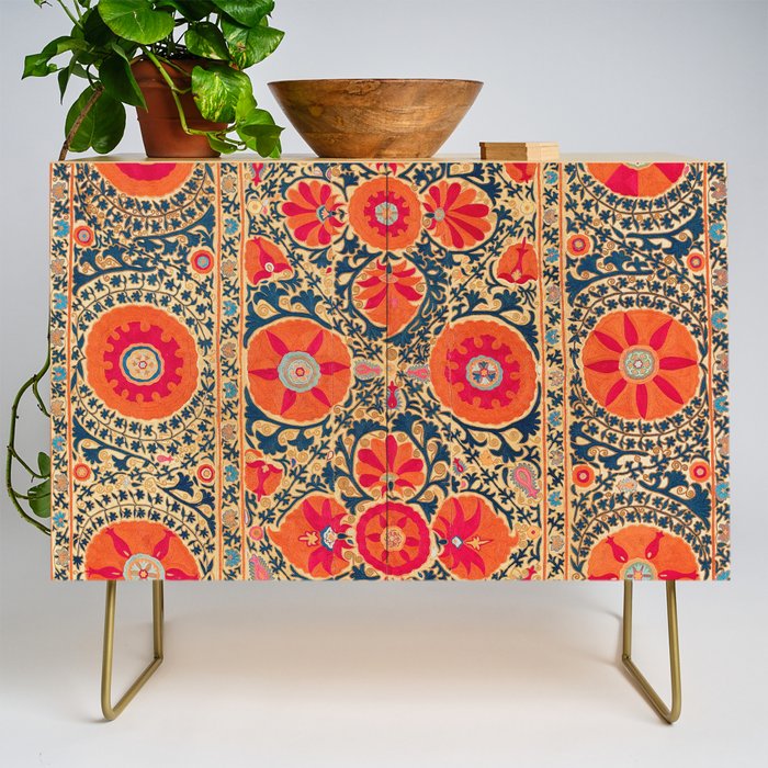Kermina Suzani Uzbekistan Print Credenza Gallery Image 1