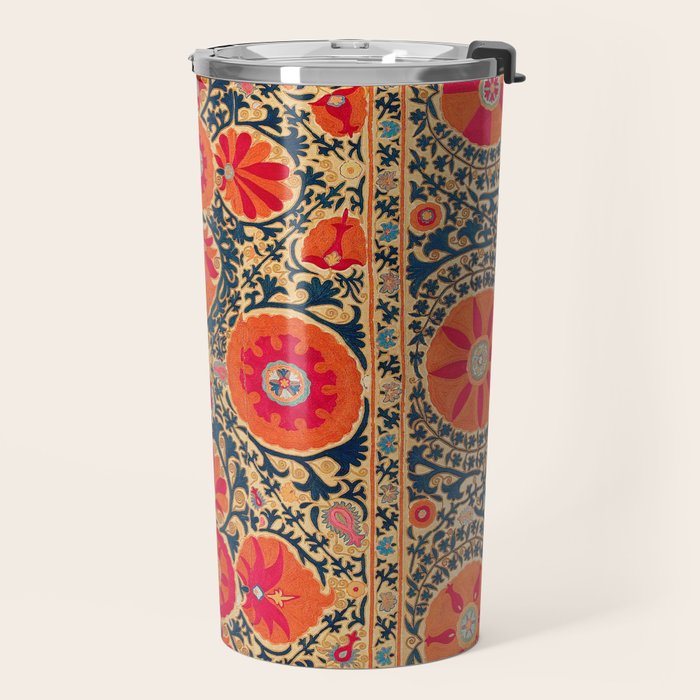 Kermina Suzani Uzbekistan Print Travel Mug Gallery Image 2
