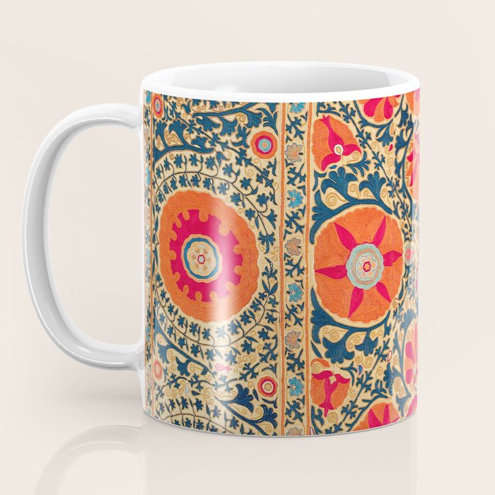 Kermina Suzani Uzbekistan Print Coffee Mug Gallery Image 3