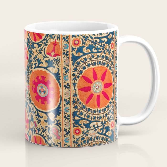Kermina Suzani Uzbekistan Print Coffee Mug Gallery Image 1