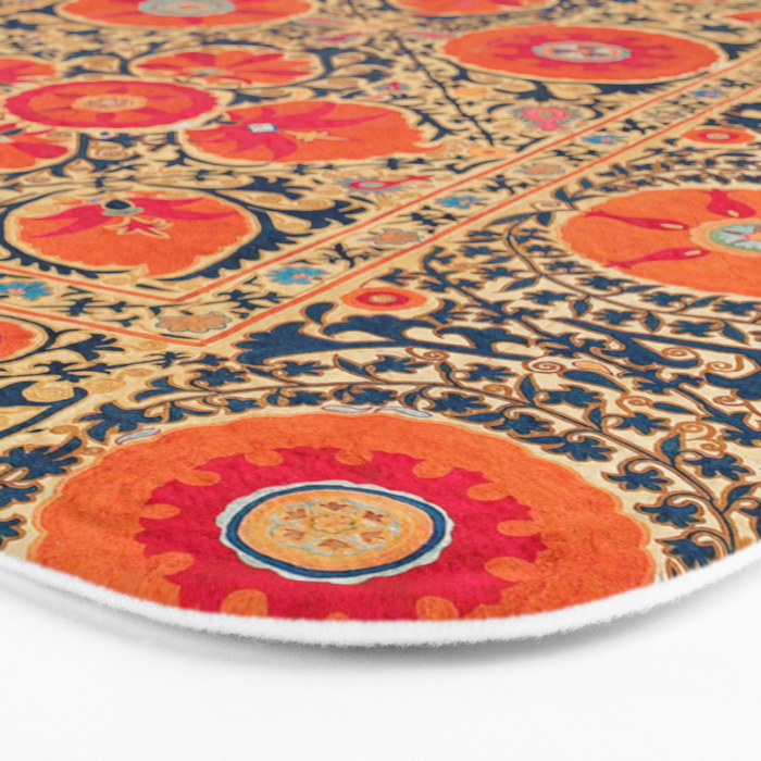 Kermina Suzani Uzbekistan Print Bath Mat Gallery Image 3