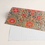 Kermina Suzani Uzbekistan Print Wrapping Paper Gallery Image 2