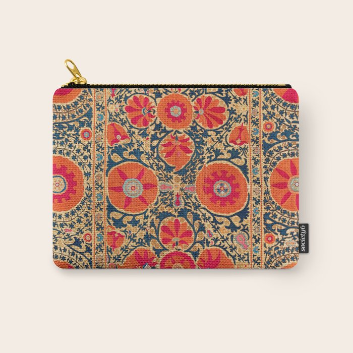Kermina Suzani Uzbekistan Print Carry All Pouch Gallery Image 1