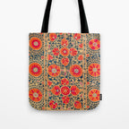 Kermina Suzani Uzbekistan Print Tote Bag Gallery Image 1