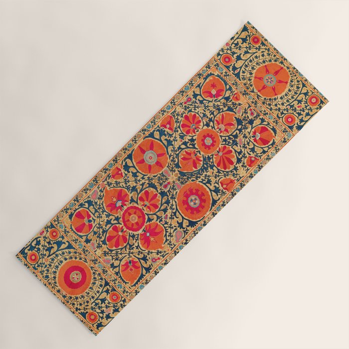 Kermina Suzani Uzbekistan Print Yoga Mat Gallery Image 1