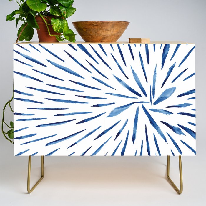 Indigo Sparks | Watercolor Pattern Credenza Gallery Image 1