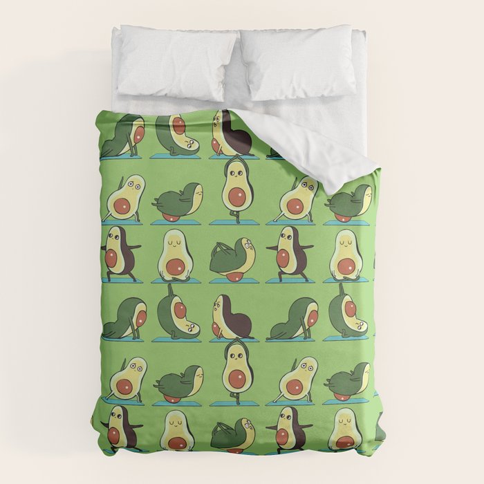Avocado Yoga Duvet Cover Gallery Image 1