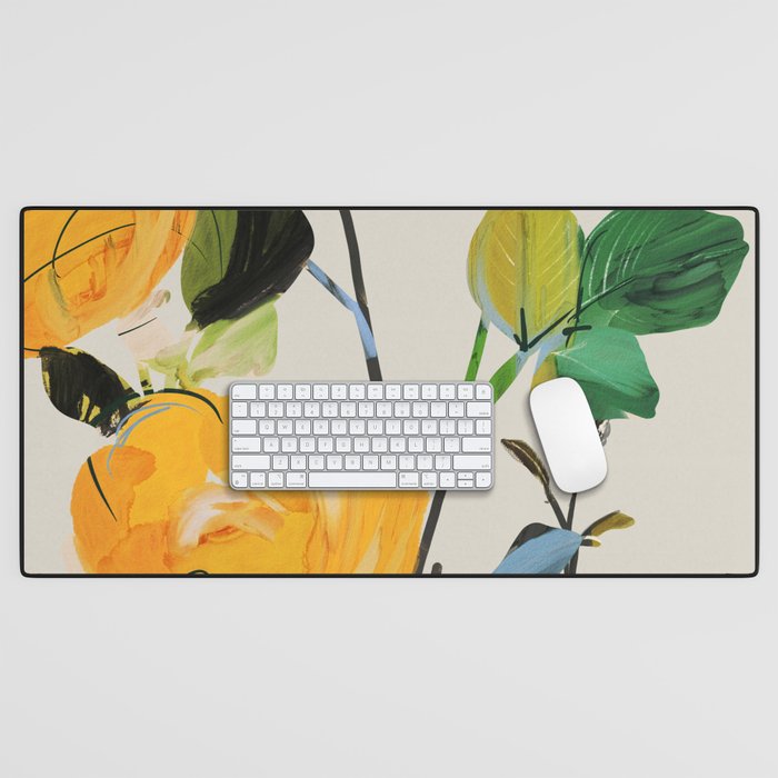 Yellow Flowers 2 Desk Mat Gallery Image 1