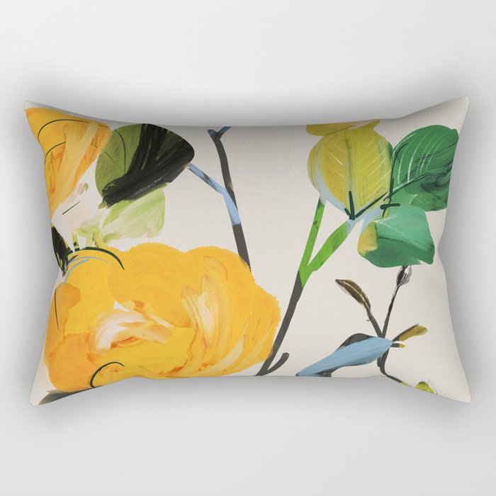 Yellow Flowers 2 Rectangular Pillow Gallery Image 2