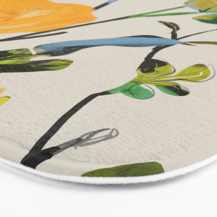 Yellow Flowers 2 Bath Mat Gallery Image 3