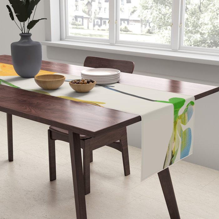 Yellow Flowers 2 Table Runner Gallery Image 2