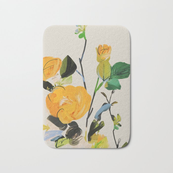 Yellow Flowers 2 Bath Mat Gallery Image 1