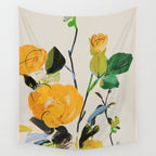 Yellow Flowers 2 Wall Tapestry Gallery Image 4