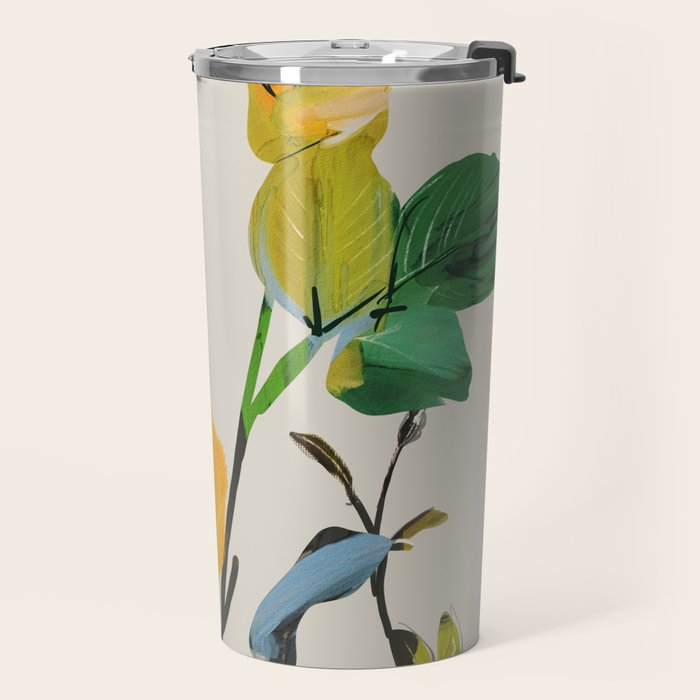 Yellow Flowers 2 Travel Mug Gallery Image 2