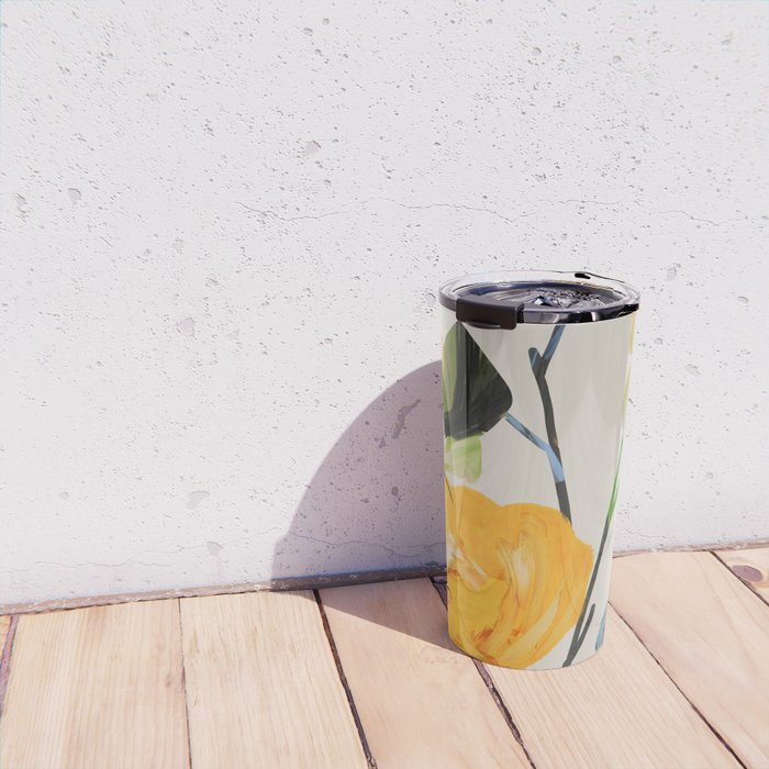 Yellow Flowers 2 Travel Mug Gallery Image 4