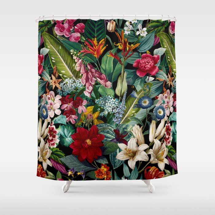 Chintzy Florals - Night Shower Curtain Gallery Image 1