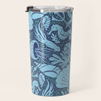 Neptune's joy dublex blue damask reworked Travel Mug Gallery Image 3