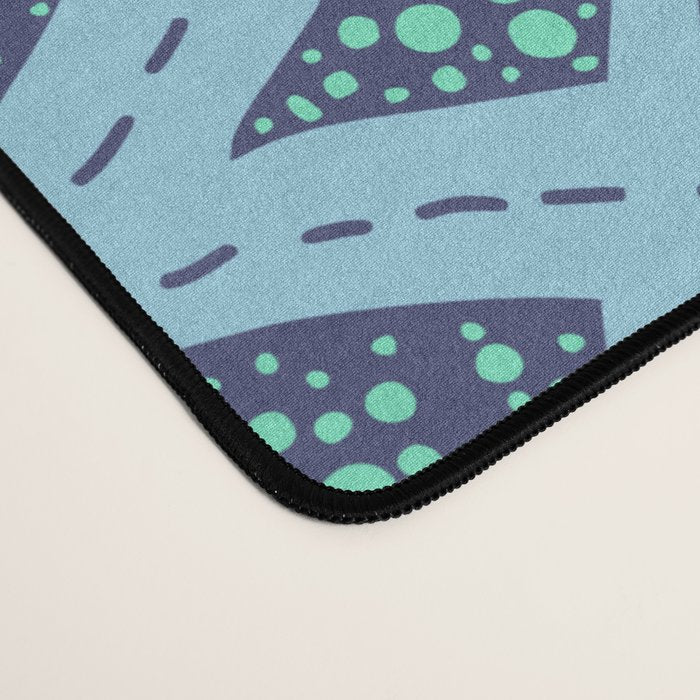 Neptune's joy dublex blue damask reworked Desk Mat Gallery Image 4