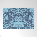 Neptune's joy dublex blue damask reworked Welcome Mat Gallery Image 1