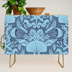 Neptune's joy dublex blue damask reworked Credenza Gallery Image 1