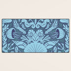 Neptune's joy dublex blue damask reworked Desk Mat Gallery Image 3