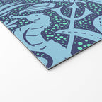 Neptune's joy dublex blue damask reworked Welcome Mat Gallery Image 2
