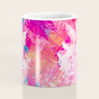 Vibrant Colorful Abstract Splatter Painting with Glitter Coffee Mug Gallery Image 4