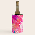 Vibrant Colorful Abstract Splatter Painting with Glitter Wine Chiller Gallery Image 1