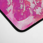 Vibrant Colorful Abstract Splatter Painting with Glitter Desk Mat Gallery Image 4