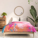 Vibrant Colorful Abstract Splatter Painting with Glitter Comforter Gallery Image 3