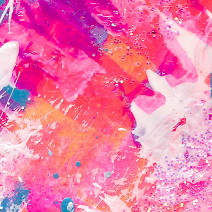 Vibrant Colorful Abstract Splatter Painting with Glitter Coffee Mug Gallery Image 2