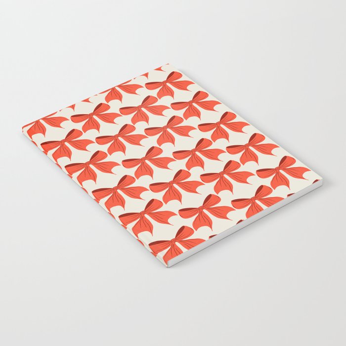 Elegant Red Bow Pattern: A Classic and Stylish Design Notebook Gallery Image 2