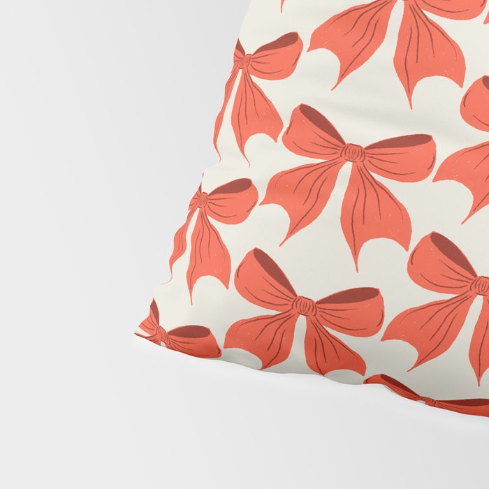 Elegant Red Bow Pattern: A Classic and Stylish Design Pillow Sham Gallery Image 4