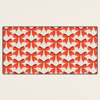 Elegant Red Bow Pattern: A Classic and Stylish Design Desk Mat Gallery Image 3