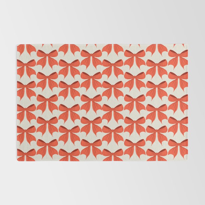 Elegant Red Bow Pattern: A Classic and Stylish Design Rug Gallery Image 2