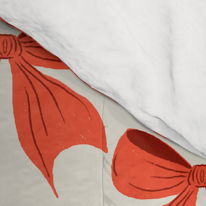 Elegant Red Bow Pattern: A Classic and Stylish Design Comforter Gallery Image 4