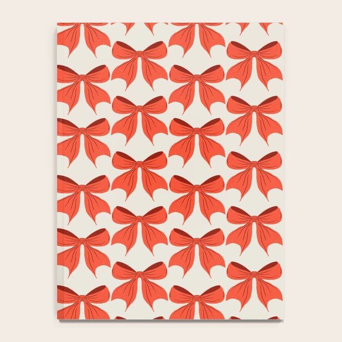 Elegant Red Bow Pattern: A Classic and Stylish Design Notebook Gallery Image 4