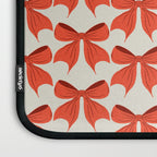 Elegant Red Bow Pattern: A Classic and Stylish Design Laptop Sleeve Gallery Image 3