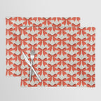 Elegant Red Bow Pattern: A Classic and Stylish Design Placemat Gallery Image 1